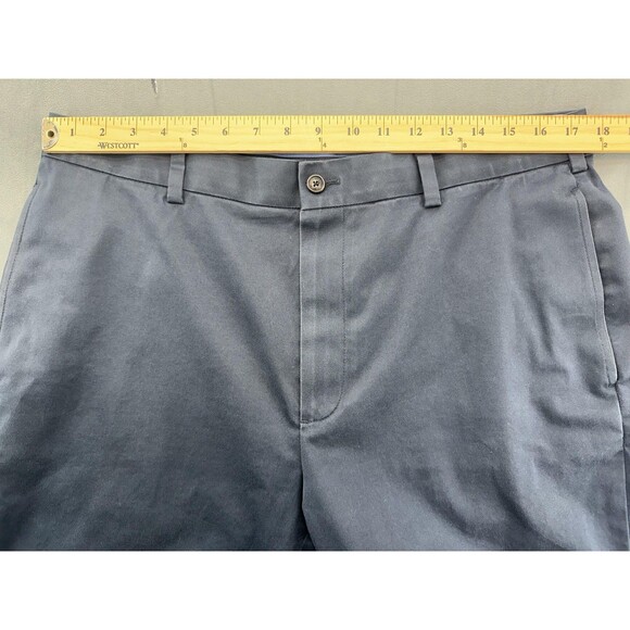 Brooks Brothers Shorts Mens 36 Navy Advantage Chino Stretch Flat Front Casual - Picture 10 of 11